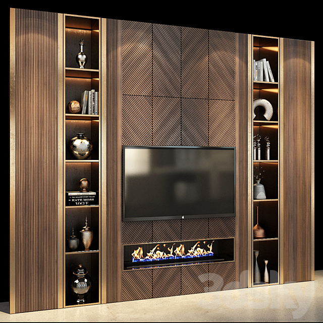 TV shelf 0409 3DS Max Model - thumbnail 2