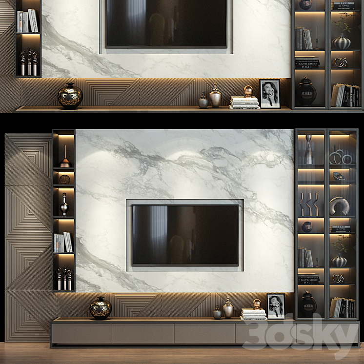 TV shelf 0448 3DS Max Model - thumbnail 1