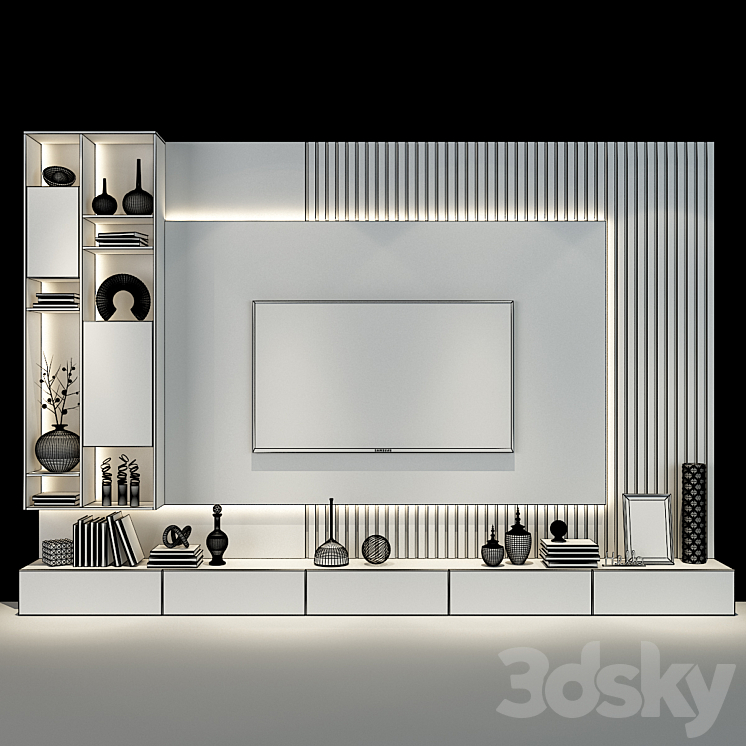 TV shelf 0464 3DS Max - thumbnail 2