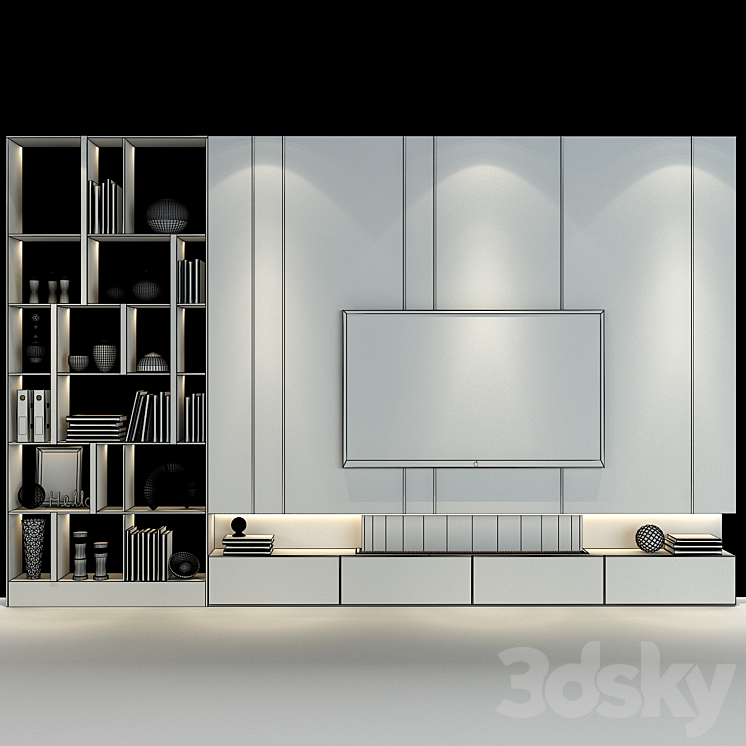 TV shelf 0474 3DS Max - thumbnail 2