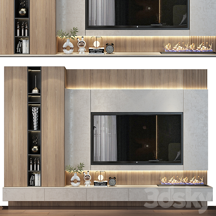 TV shelf 0635 3DS Max Model - thumbnail 1