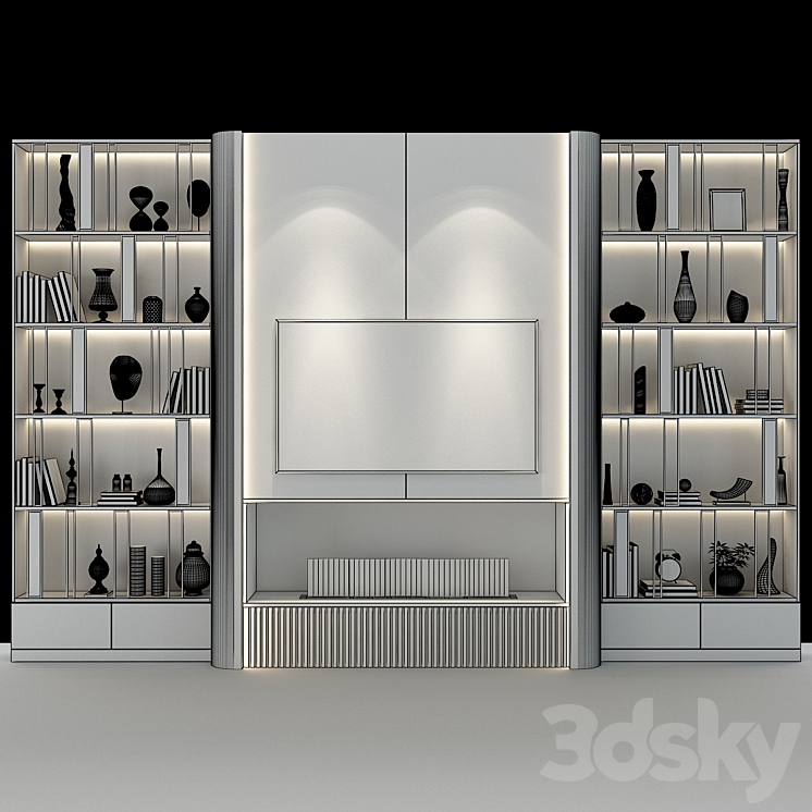 TV shelf 082 3DS Max - thumbnail 2