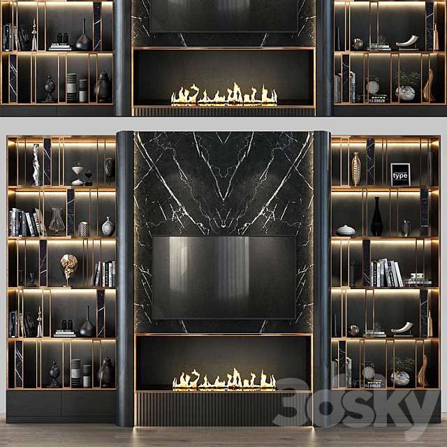 TV shelf 082 3DSMax File - thumbnail 1