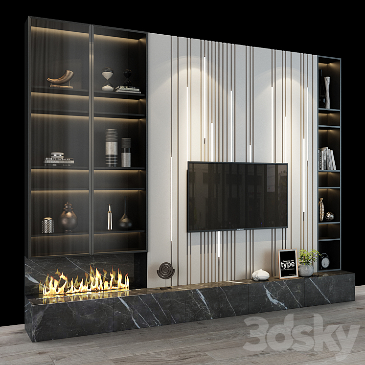 TV shelf 089 3DS Max - thumbnail 2