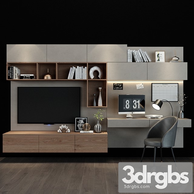 TV Shelf 091 3dsmax Download - thumbnail 1