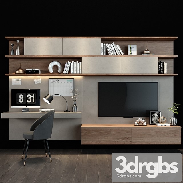 Tv shelf 097 3dsmax Download - thumbnail 1