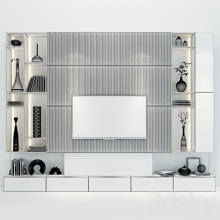 TV shelf 148 3DS Max - thumbnail 2