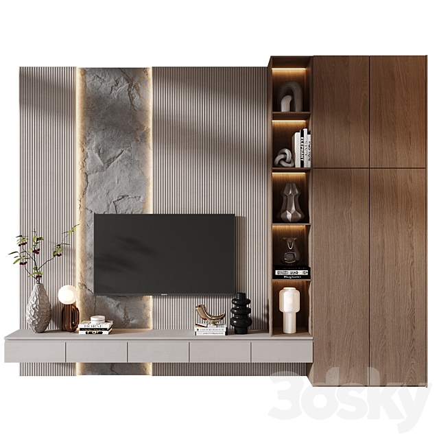 TV Shelf KTV141 3ds Max - thumbnail 1