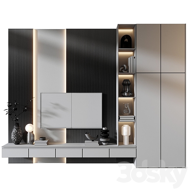 TV Shelf KTV141 3ds Max - thumbnail 2