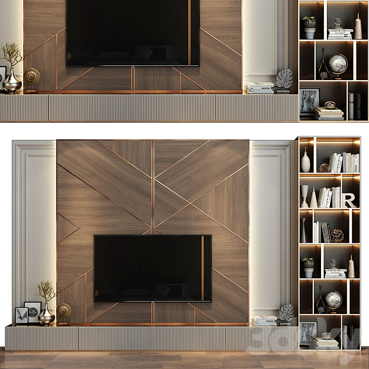 TV stand 26 3DS Max Model - thumbnail 1