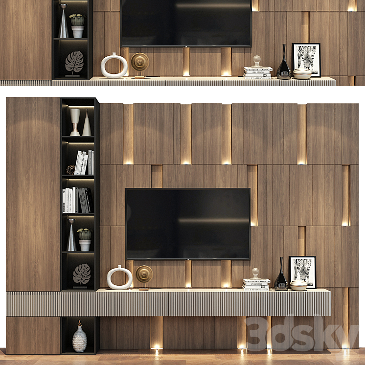 TV stand 27 3DS Max Model - thumbnail 3