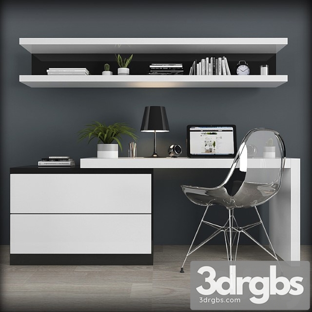 TV Stand Set 07 3dsmax Download - thumbnail 1