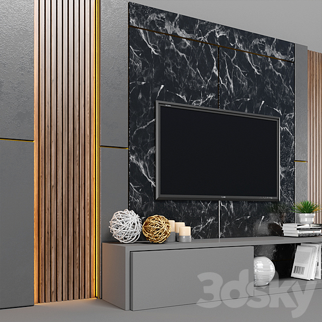 Tv Stand_18 3DS Max Model - thumbnail 2