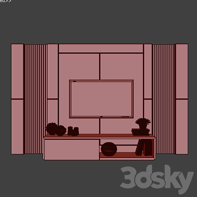 Tv Stand_18 3DS Max Model - thumbnail 3