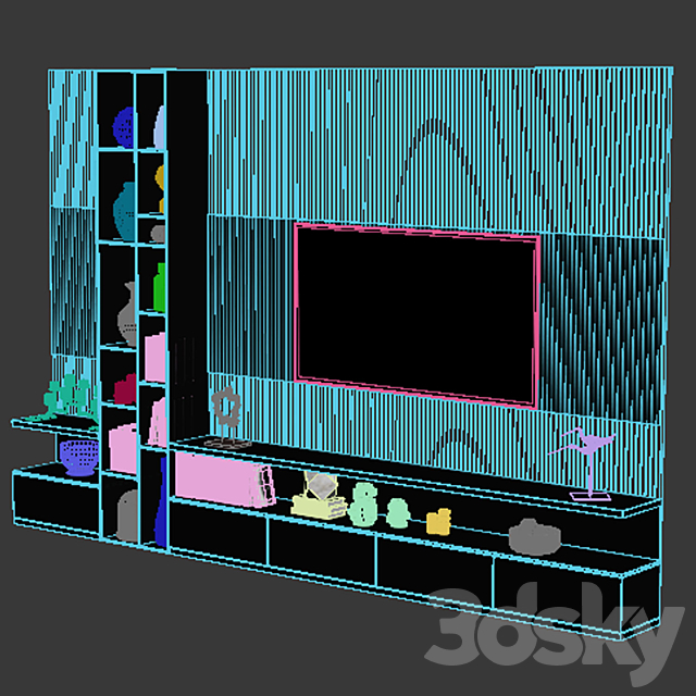 Tv Stand_85 3DS Max Model - thumbnail 3