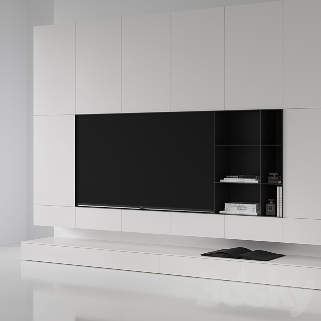 TV wall 0005 3DS Max Model - thumbnail 6