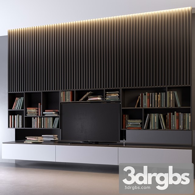 TV Wall 01 3dsmax Download - thumbnail 1