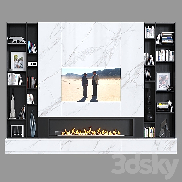 TV wall 015. 3DSMax File - thumbnail 1