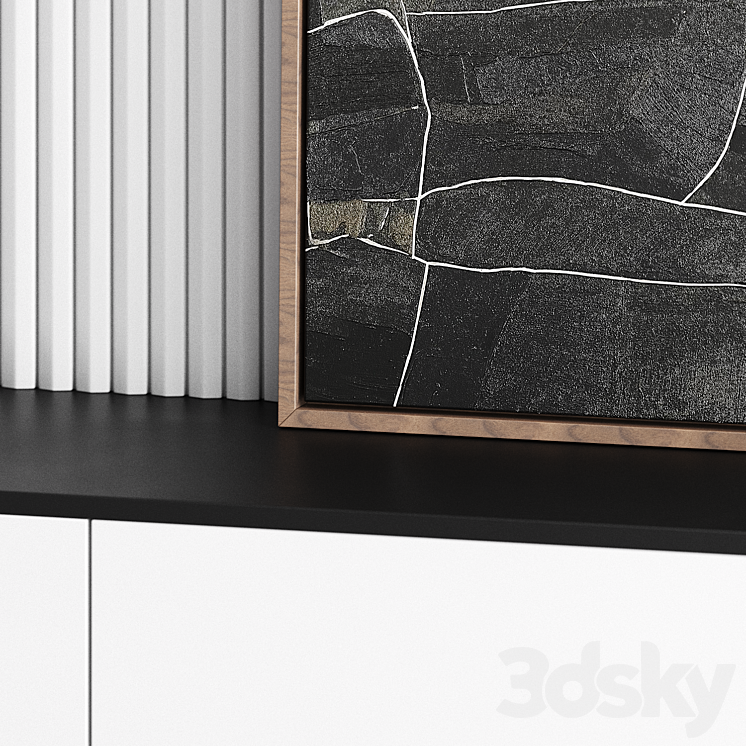 TV wall 03 3DS Max Model - thumbnail 2