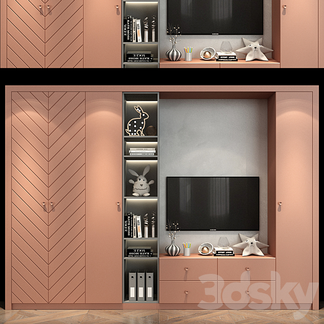 TV Wall 0334 3DSMax File - thumbnail 1