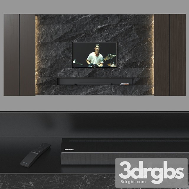 TV Wall 034 3dsmax Download - thumbnail 1