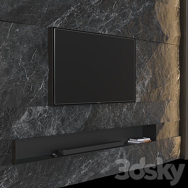 TV wall 034. 3DSMax File - thumbnail 2