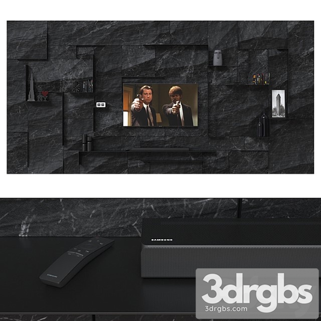 TV Wall 035 3dsmax Download - thumbnail 1