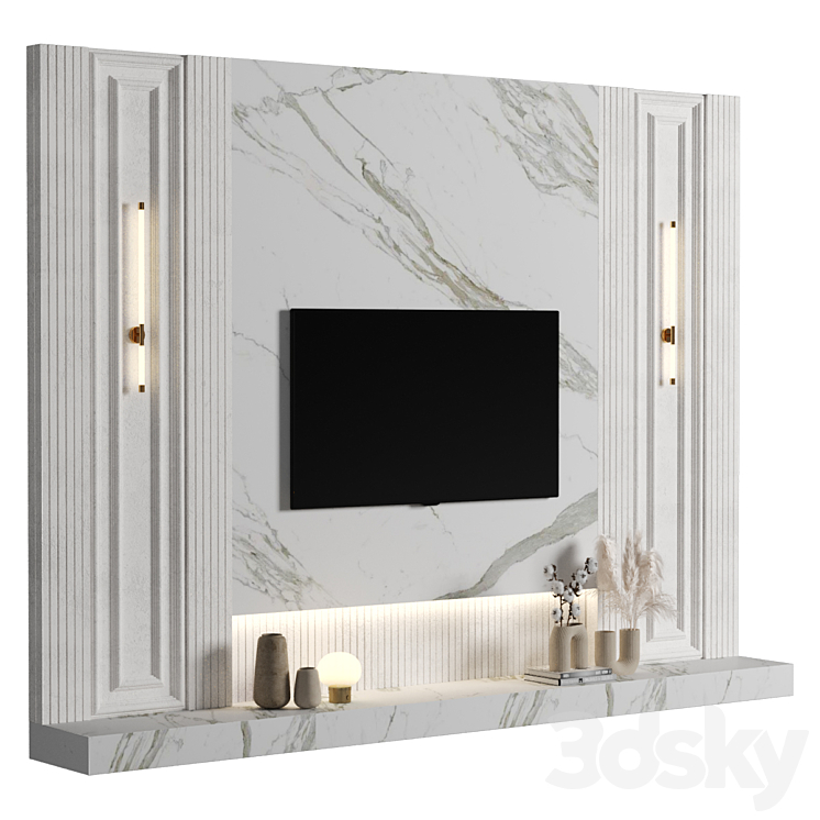 TV Wall 038 3DS Max Model - thumbnail 2