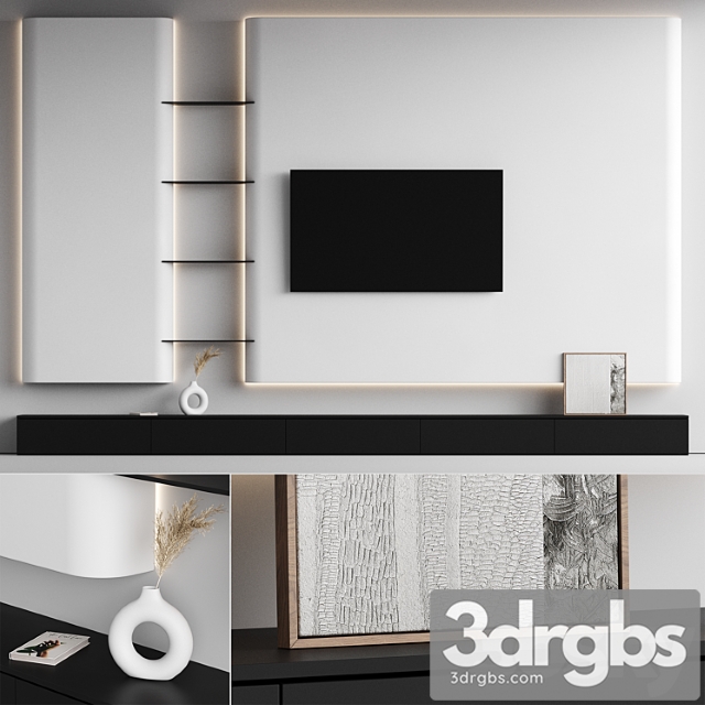 TV Wall 04 3dsmax Download - thumbnail 1