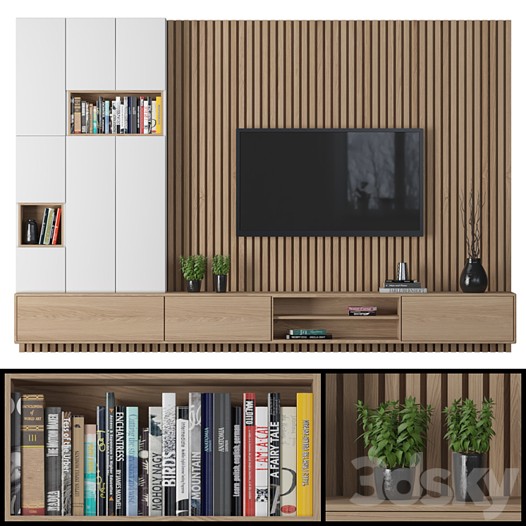 TV Wall 047 3DS Max - thumbnail 1