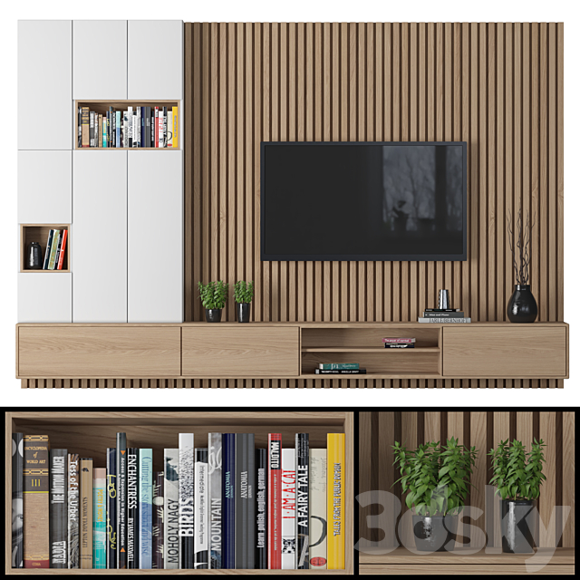 TV Wall 047 3DS Max Model - thumbnail 1