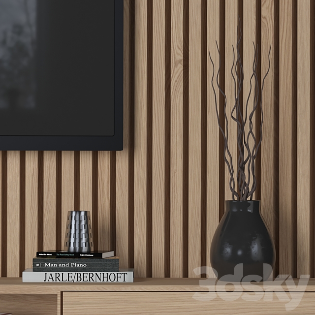 TV Wall 047 3DS Max Model - thumbnail 3