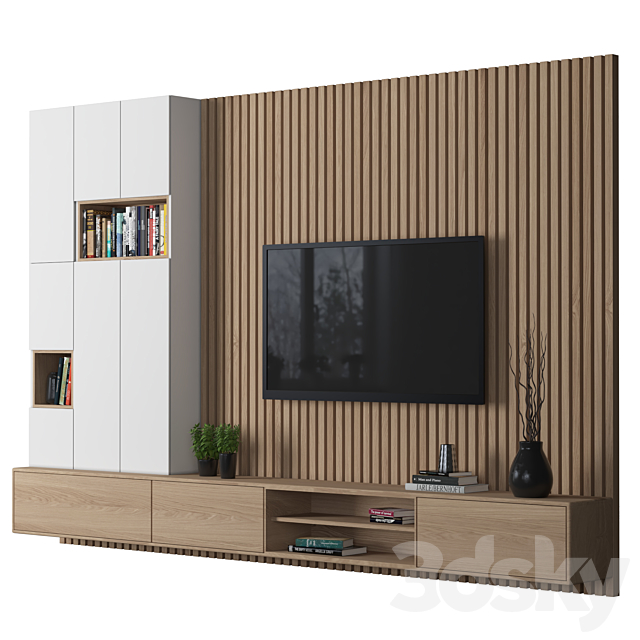 TV Wall 047 3DS Max Model - thumbnail 4