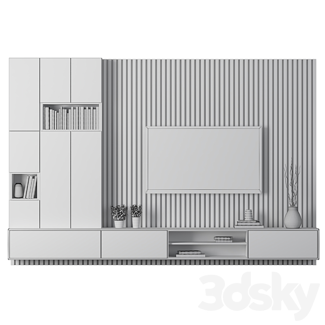 TV Wall 047 3DS Max Model - thumbnail 5