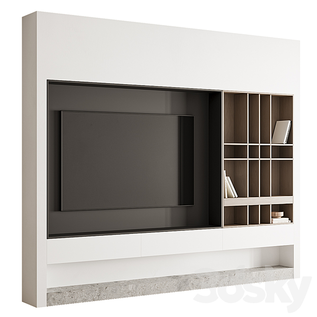 TV wall 05 3ds Max - thumbnail 1