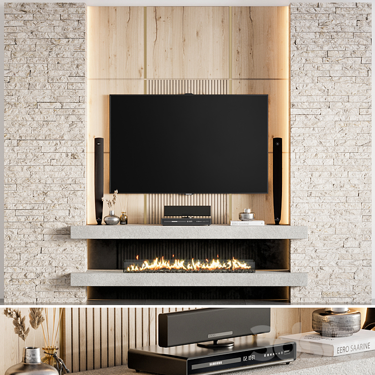 Tv wall 07 3DS Max - thumbnail 1