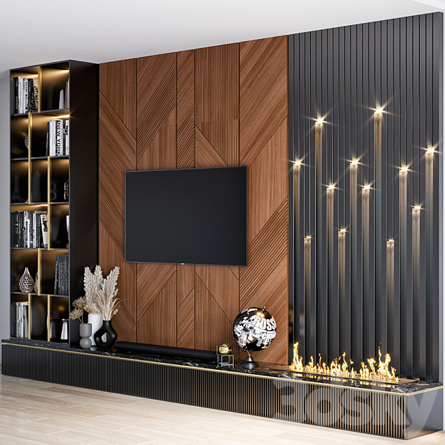 TV Wall 07 3DS Max Model - thumbnail 3