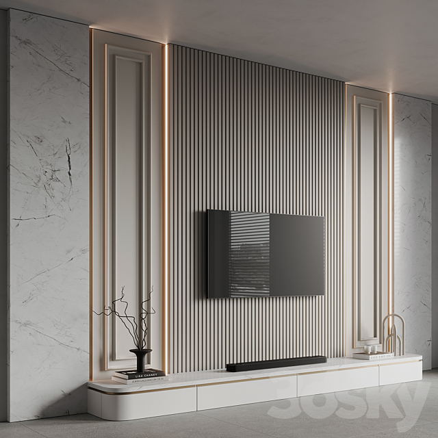 TV Wall 09 3ds Max - thumbnail 1