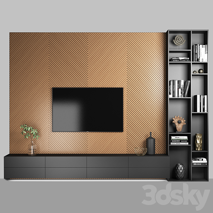 TV Wall 1 3DS Max - thumbnail 1