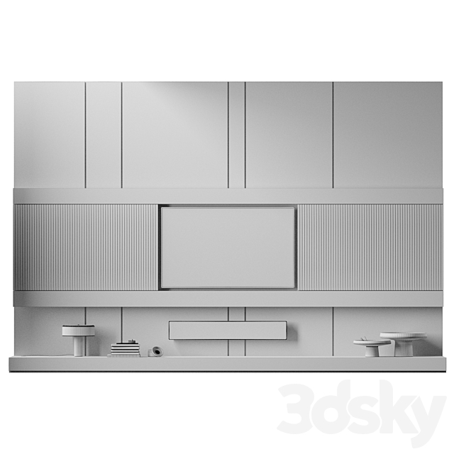 TV Wall – 1 3DS Max Model - thumbnail 5