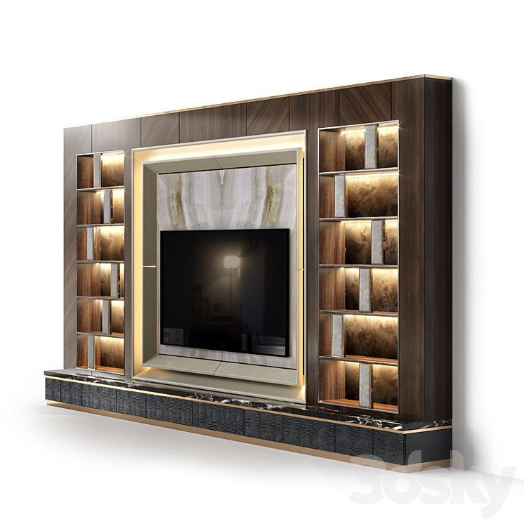 TV Wall 1 Studia 54 3DS Max - thumbnail 1