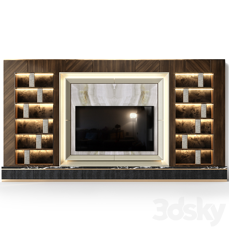 TV Wall 1 Studia 54 3DS Max - thumbnail 2