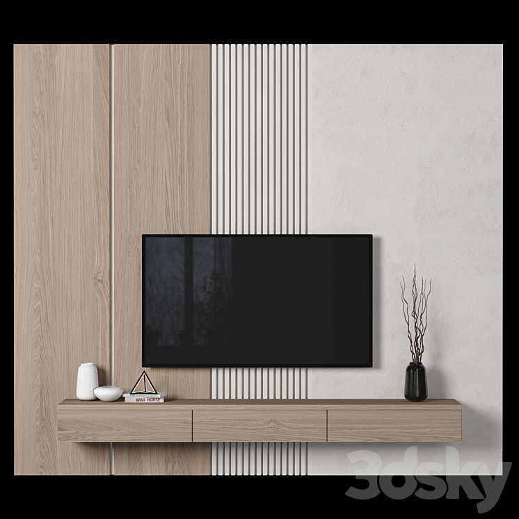 TV Wall 102 3DS Max - thumbnail 1