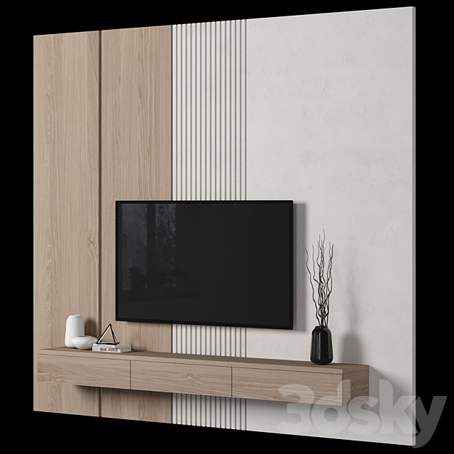 TV Wall 102 3DS Max Model - thumbnail 3