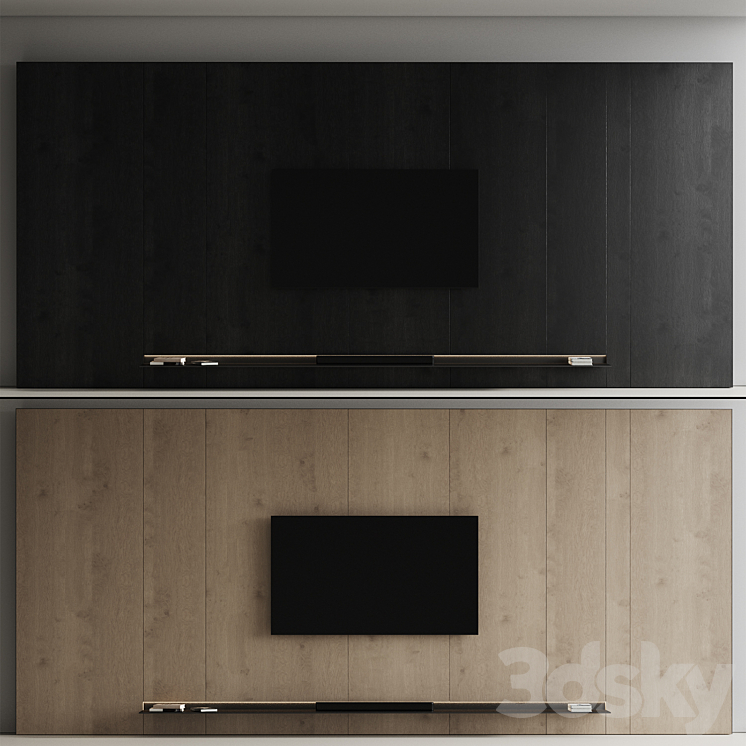 TV wall 11 3DS Max Model - thumbnail 2