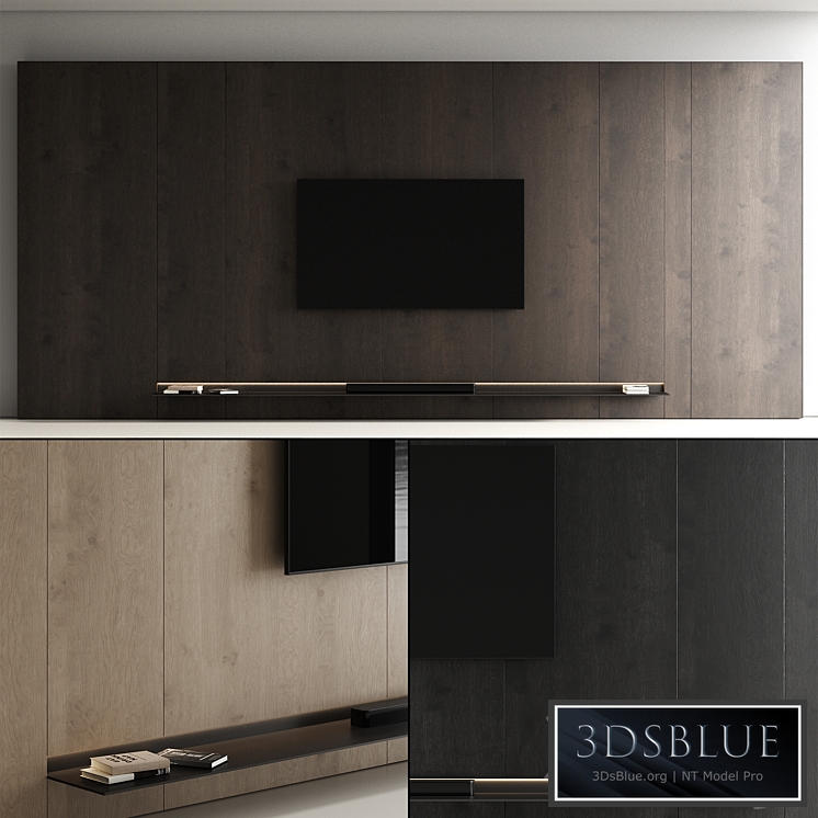 TV wall 11 3DS Max - thumbnail 3