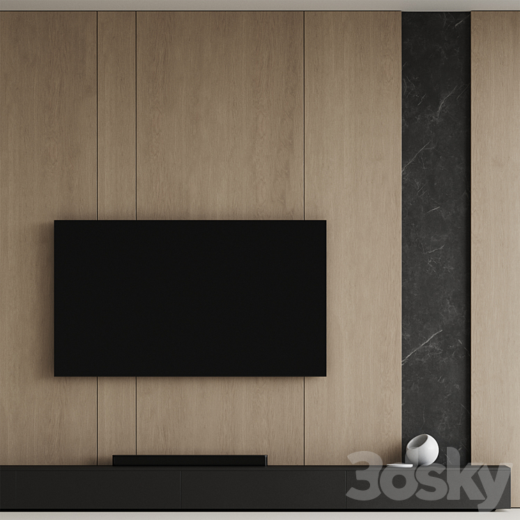 TV wall 12 3DS Max Model - thumbnail 2