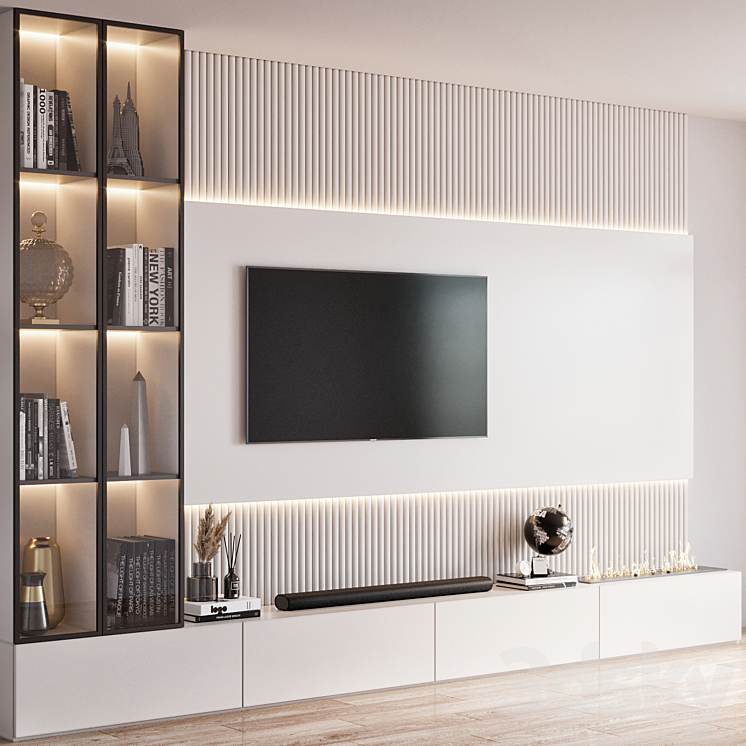 TV Wall 12 3DS Max Model - thumbnail 2