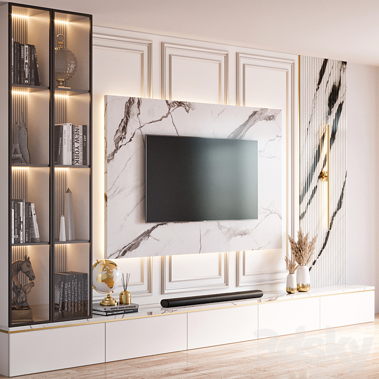 TV Wall 13 3DS Max Model - thumbnail 2