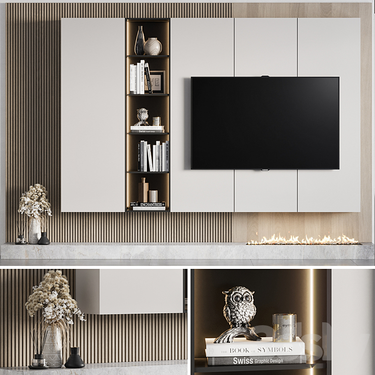 Tv wall 13 3DS Max Model - thumbnail 1